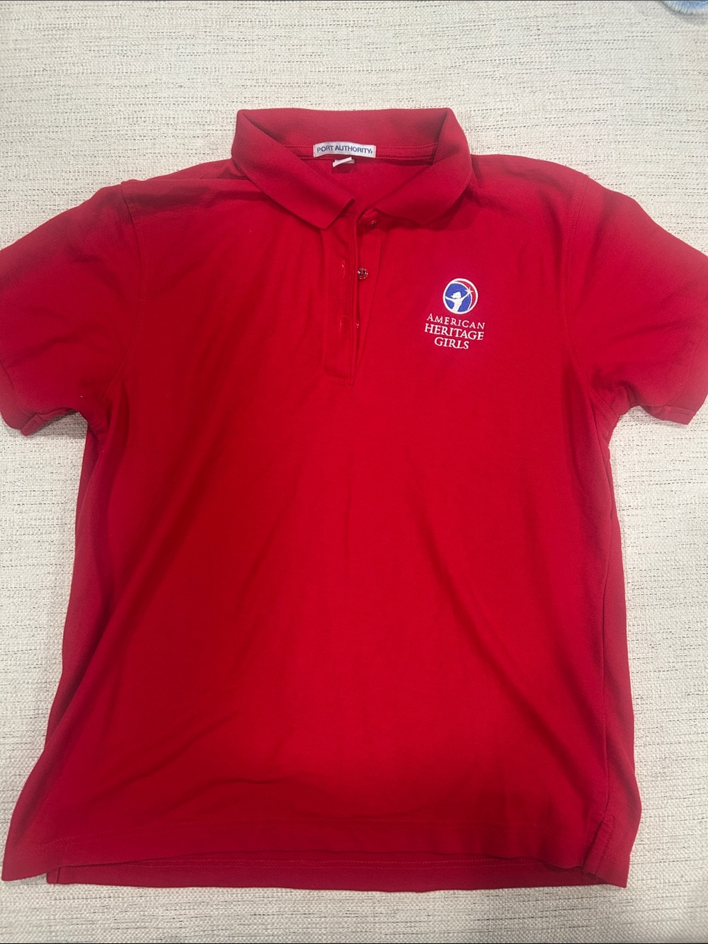 Port Authority Red Ladies Polo Shirt